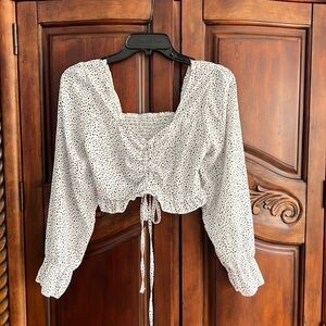 Shein polka dot crop top - size S